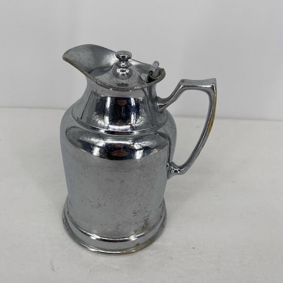 Wear Brite Chrome Plated Cream Milk Pitcher Vintage MCM - Picture 2 of 6